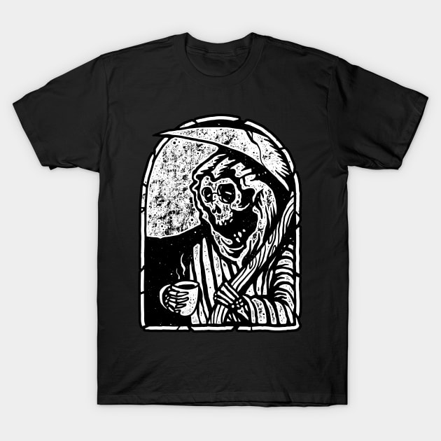 Death Before Decaf T-Shirt by quilimo